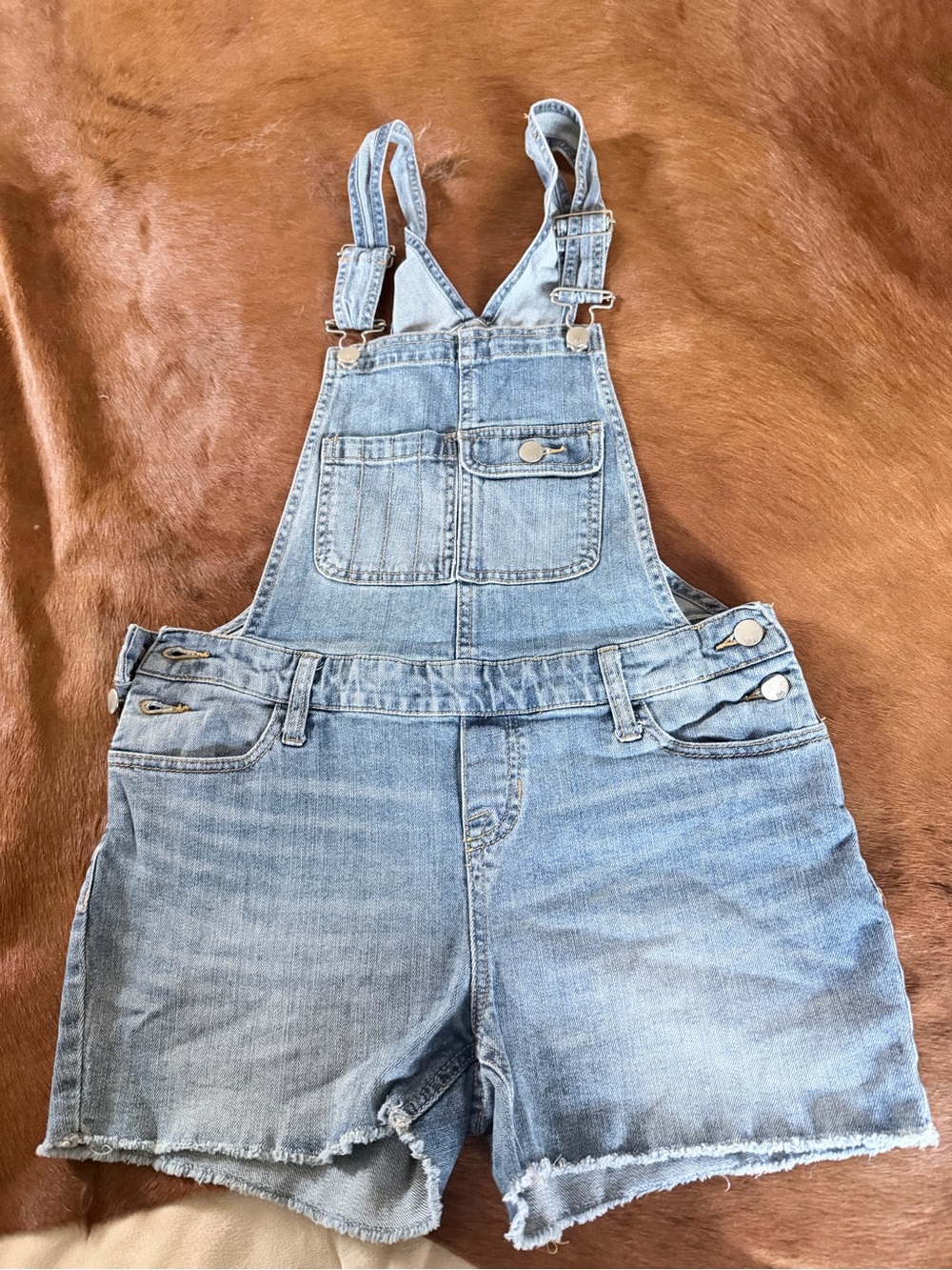 Mossimo Supply Co. light blue denim overalls
